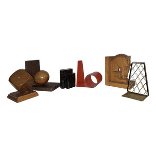 Vintage Various Individual Bookends, 1930s, Set of 6 For Sale
