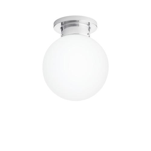 Arts and Crafts Aluminum and Glass Globe Ceiling Lamp For Sale - Image 4 of 7