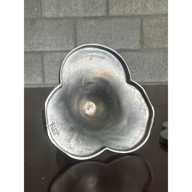 1930s 1930s Pewter Candle Holders by Just Andersen, Denmark- A Pair For Sale - Image 5 of 6