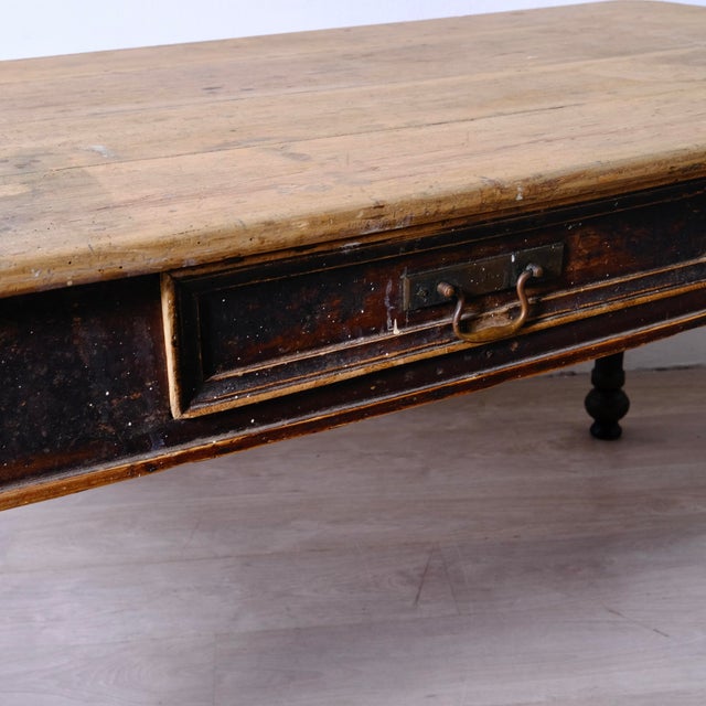 Antique Rustic Wooden Table, Italy, Late 19th Century For Sale - Image 4 of 18