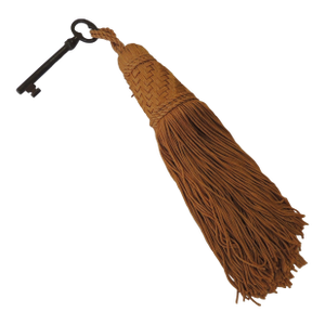 Vintage Iron Key With Vintage Gold Tassel