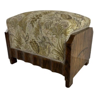 Mid-Century Art Deco Pouf with Springs in the style of Osvaldo Borsani, 1940s For Sale