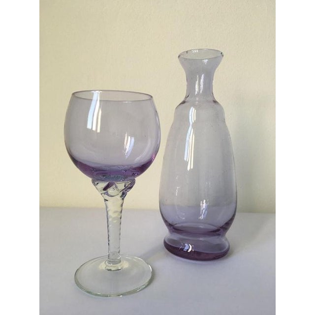 Postmodern Purple Murano Glass Bottle, Italy, 1960s For Sale - Image 15 of 18