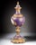 Cobalt Blue Porcelain Vase with Gilt Figural Reserve in the style of Sèvres, Befos For Sale - Image 3 of 18