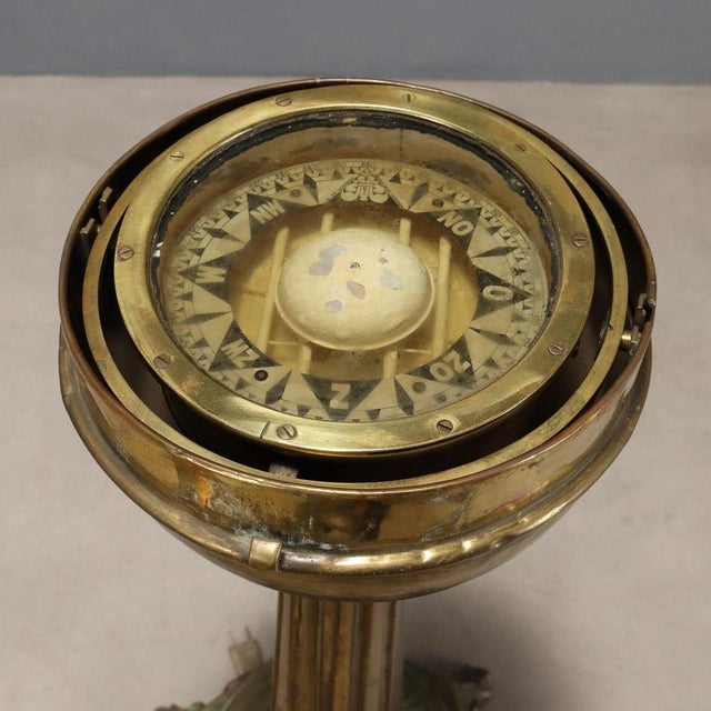 Nautical Compass in Binnacle on Ground For Sale - Image 3 of 14