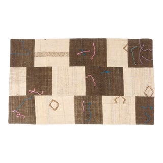 Colourful Anatolian Wool Vintage Kilim Rug For Sale