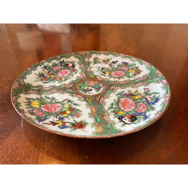 Antique Rose Medallion Pattern Plate | Chairish