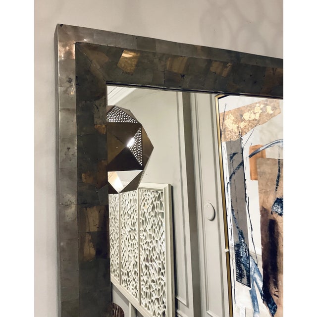 Baker Furniture Company Baker Abstract Modern Pyrite Avery Wall Mirror For Sale - Image 4 of 4