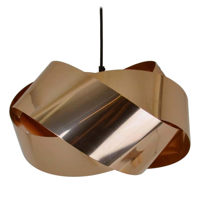 Danish Copper Pendant, 1970s For Sale