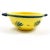 French Provincial Vintage Henriot Quimper Soleil Yellow Handled Bowl/Cider Cup With Breton Woman & Floral Motif For Sale - Image 3 of 6