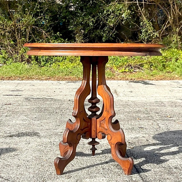 Victorian Early 20th Century Vintage East Lake Side Table For Sale - Image 3 of 6