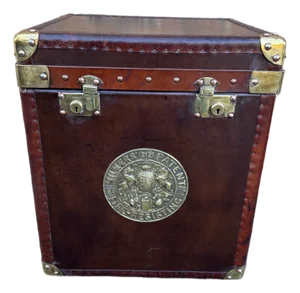 English Leather Steamer Trunk