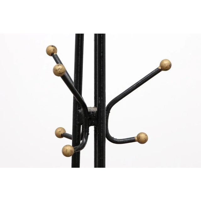 Mid-Century Modern French Hand-Forged Iron Coat Rack, 1960s For Sale - Image 3 of 11