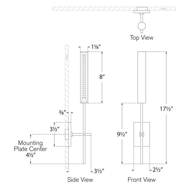 Modern Ian K. Fowler for Visual Comfort Signature Fay 18" Sconce in Hand-Rubbed Antique Brass with Frosted Glass For Sale - Image 3 of 5
