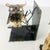 Black Vintage C Jere Style Brutalist Metal Owl Branch Sculpture Bookends Mid Century For Sale - Image 8 of 8