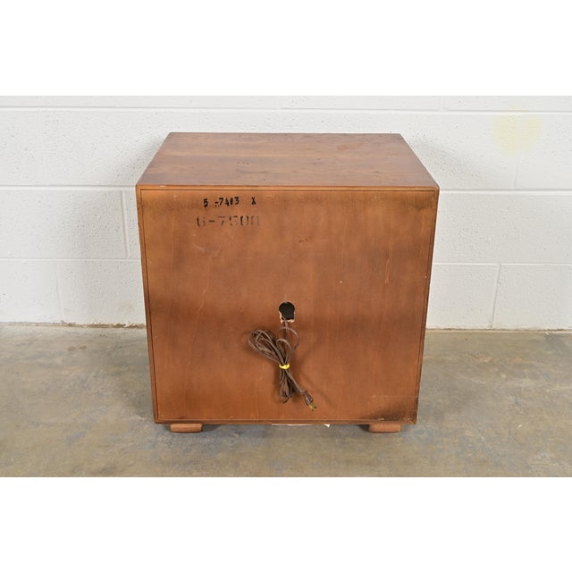 Henredon Mid-Century Modern Campaign Oak Nightstand, Circa 1970s For Sale - Image 11 of 12