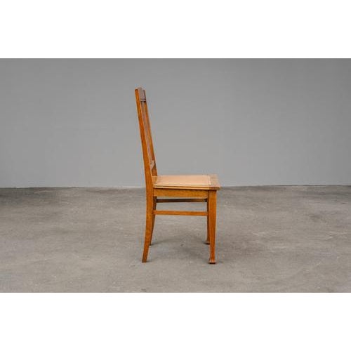 Art Nouveau Chairs in Oak, Set of 4 For Sale - Image 9 of 18