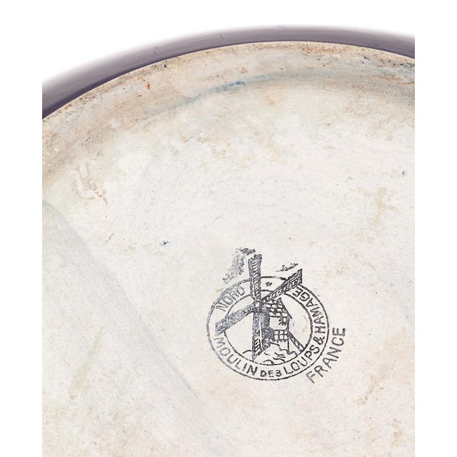 Blue Earthenware Planters, 1930s, Set of 3 For Sale - Image 8 of 9