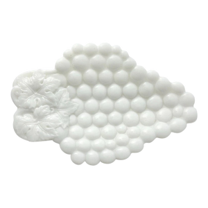1950s Imperial Glass “Grape” Milk Glass Grape Cluster Shaped Dish Tray