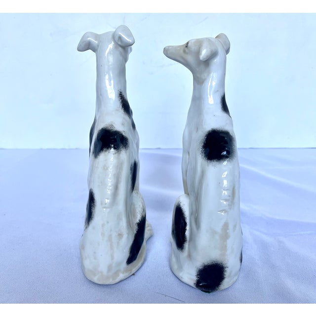 Vintage Maitland-Smith Hand-Painted Porcelain Whippet Figurines - A Pair For Sale - Image 14 of 18