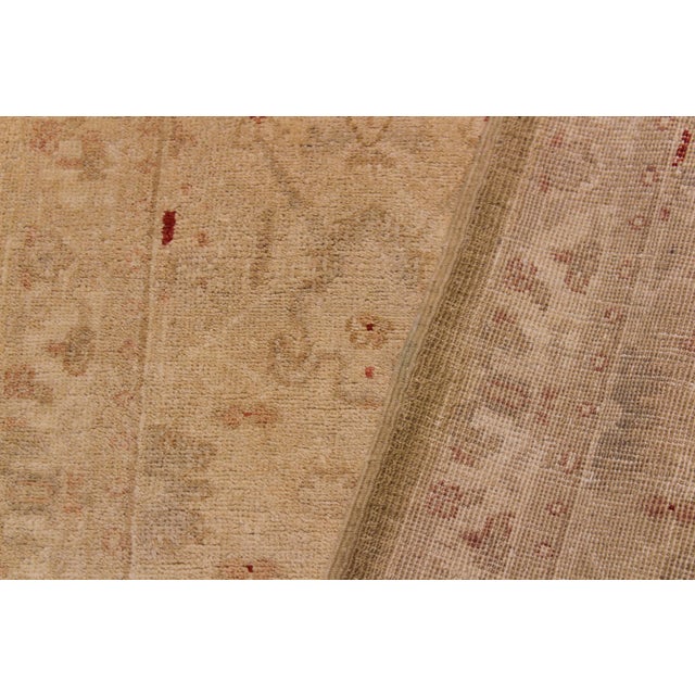 Tan Shabby Chic 1990's Ziegler Tan/Brown Wool Runner Rug- 2'6'' X 14'6'' For Sale - Image 8 of 10