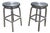 Industrial Style Brushed Aluminum Swivel Bar Stools by Crate & Barrel. A Pair For Sale