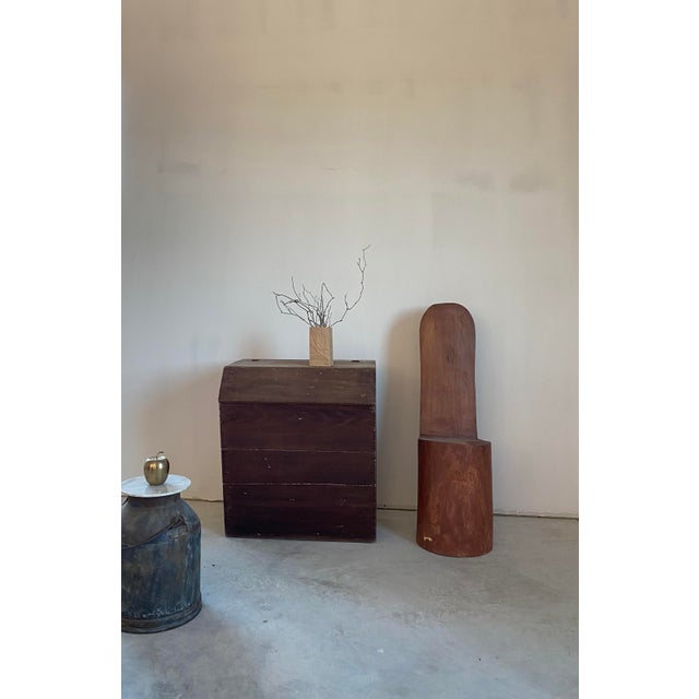 Early 20th C. Milk Jug with broken and repaired marble top, the perfect weathered and rustic drink table. This fits a few...