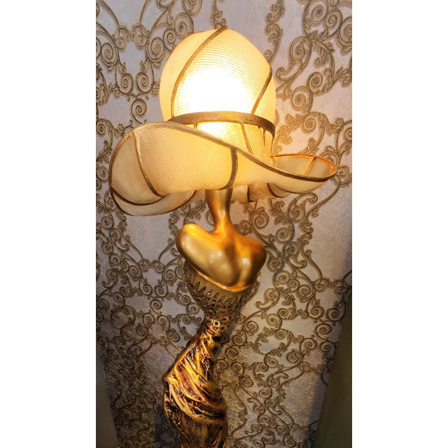 Artmax Woman in Hat Statement Floor Lamp For Sale - Image 10 of 10