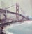 Title "Golden" Oil painting of the Golden Gate Bridge in San Francisco on a foggy, mysterious day by artist Danka Krol. A...