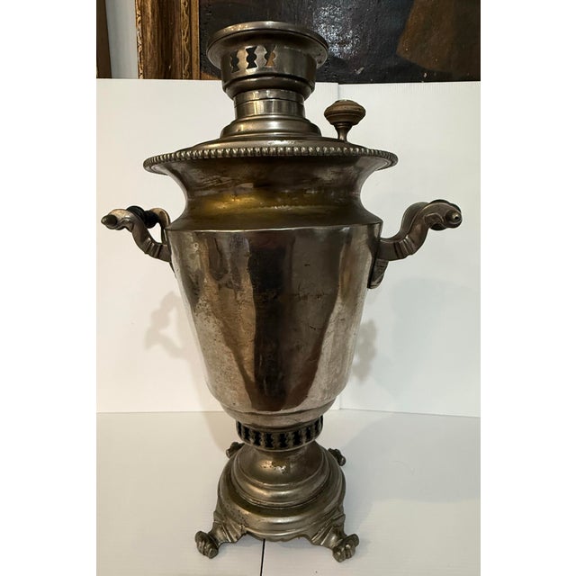 Silver Large Imperial Russian v.s. Batashev Samovar, Tula, Exhibition Medal Example, C. 1900 For Sale - Image 8 of 12