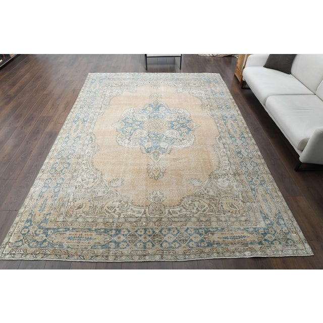 Vintage Persian Hand-Knotted area rug is a semi-antique vintage area rug. The '70s Eastern region of Anatolian's unique...