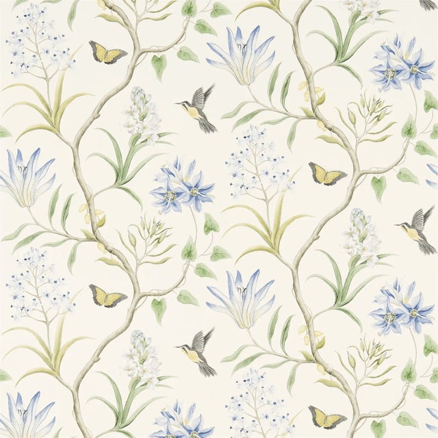 Sanderson Clementine Wallpaper in Delft Blue - a Sample For Sale