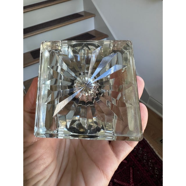 Silver Imperial Russian Silver and Crystal Inkwell For Sale - Image 8 of 9