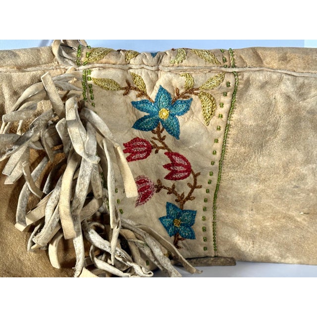 Early 20th Century Antique Native American Cree Indian Embroidered Rifle Scabbard For Sale - Image 5 of 10