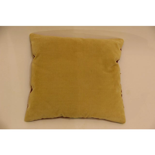 1960s Vintage Hand-Embroidered Sofa Cushion For Sale - Image 5 of 6