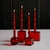 Lumière Twist Taper Candles, Set of 12 in Crimson Red, 10" For Sale - Image 4 of 6