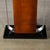 Brown Art Deco Machine Age Console Table in Walnut, Lacquer & Banded Nickeled Supports For Sale - Image 8 of 12