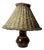 Mid-Century Modern Ceramic Table Lamp with Wicker Cap, 1960s For Sale