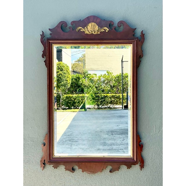 Vintage Councill Chippendale Clam Shell Mirror For Sale - Image 12 of 12