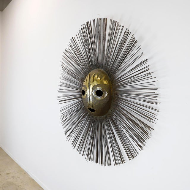 1970s Monumental Surreal Brutalist Sun Sculpture in Brass and Bronze by Emaus For Sale - Image 15 of 17