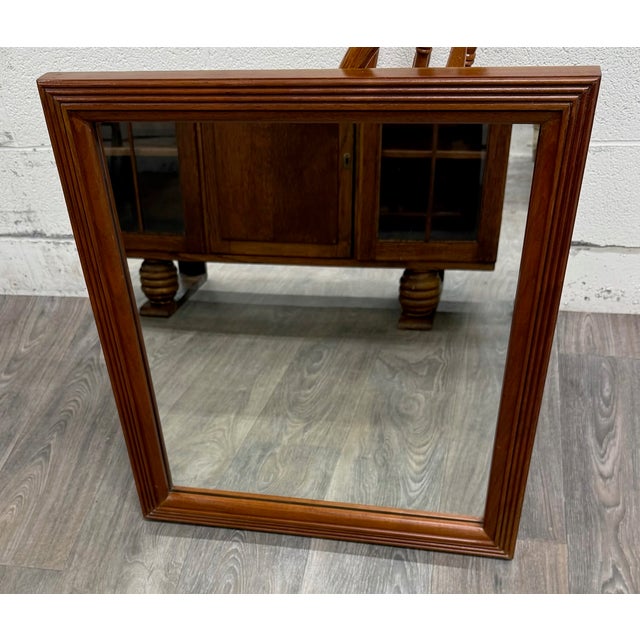 Vintage Traditional Wall Mirror With Molded Frame For Sale - Image 4 of 6