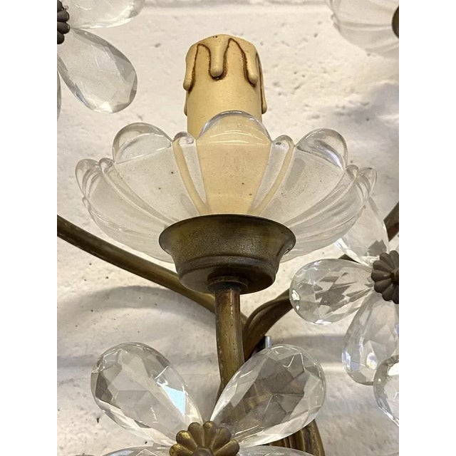 Metal Vintage Sconces in Bronze and Glass, 1960s, Set of 2 For Sale - Image 7 of 12