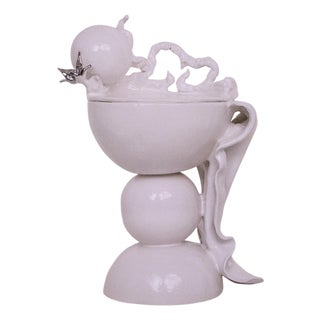 White Magic Stool by Lucile Gracile For Sale