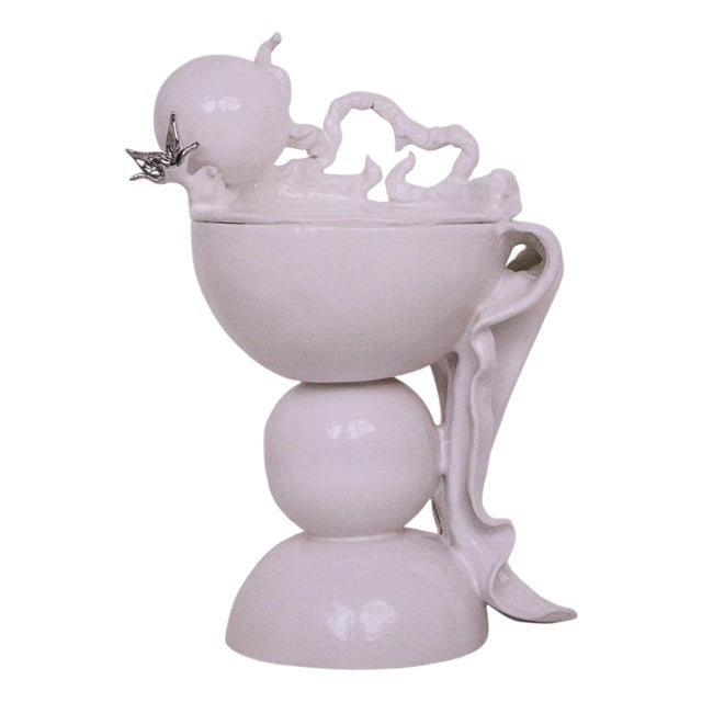 White Magic Stool by Lucile Gracile For Sale