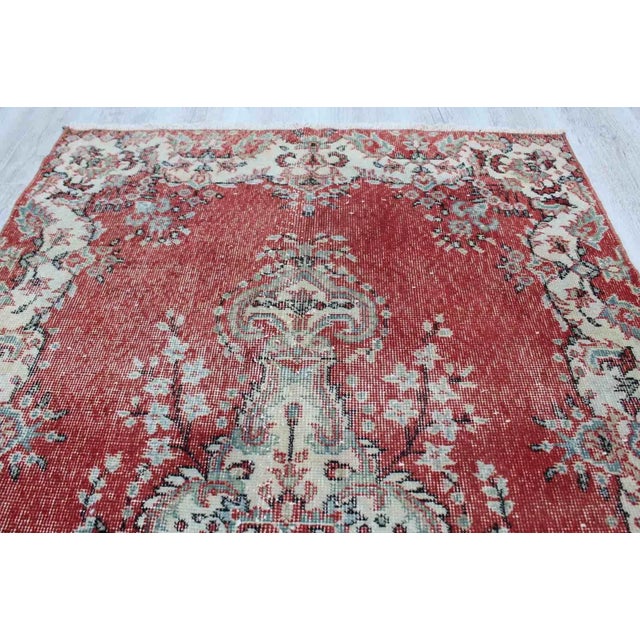 Brick Red 1960' S Turkish Area Rug - 47"x 83" For Sale - Image 8 of 11