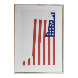 Jim Jacobs - American Flag Signed Limited Edition Original Print #87/200 Framed