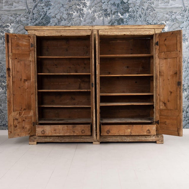 18th C. Italian Housekeeper's Cupboard in Original Paint For Sale - Image 11 of 17