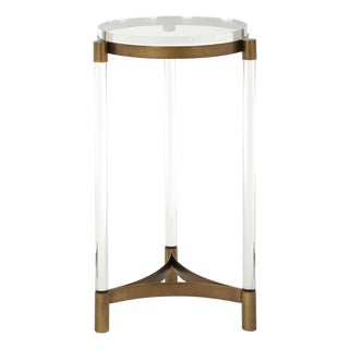 Pereira Round Acrylic Accent Table For Sale