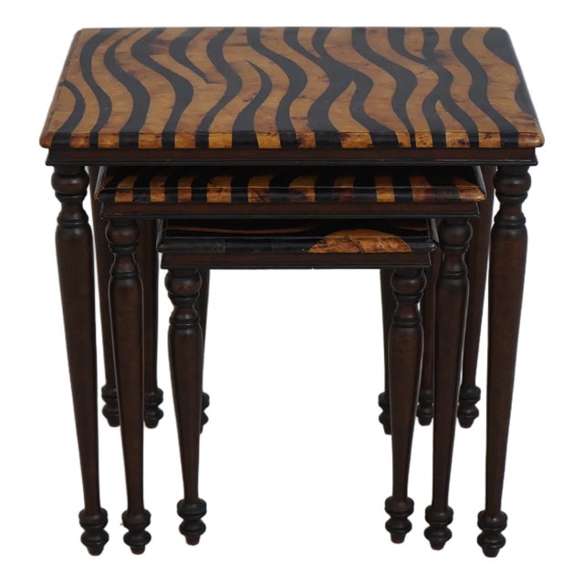 Hooker Tessellated Marble Overlay Top Nesting Tables For Sale