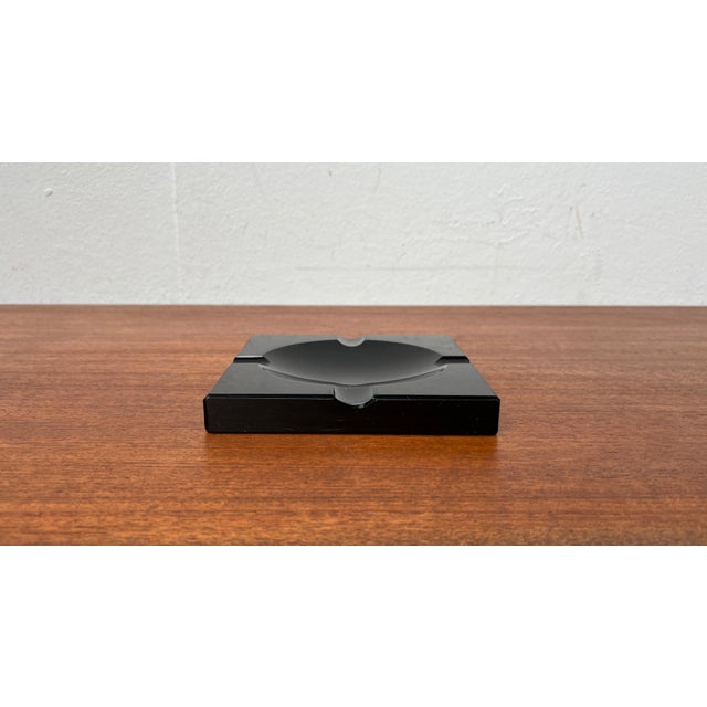 Vintage Black Glass Ashtray, 1980s For Sale - Image 15 of 15